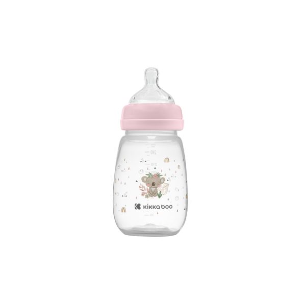 KIKKABOO KOJENECKÁ LÁHEV 260ML 3M+ SAVANNA PINK - KOJENECKÉ LAHVE - KRMENÍ