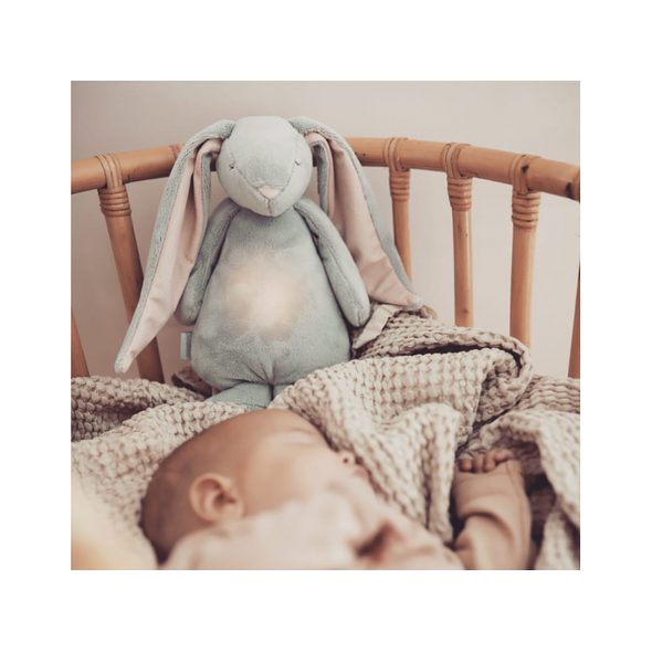 MOONIE USÍNÁČEK ZAJÍČEK 2.0 CLOUD - USÍNÁČCI ŠUMÍCÍ / S TLUKOTEM - PRO DĚTI