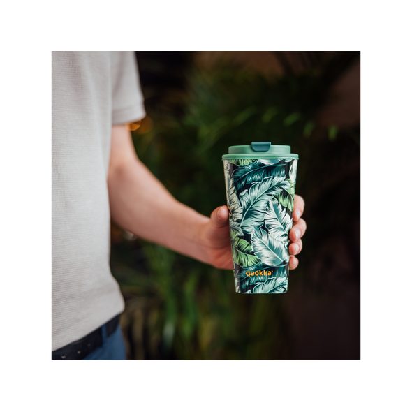 QUOKKA PLASTOVÝ CESTOVNÍ HRNEK FLUX DITSY JUNGLE 450 ML - SPORTOVNÍ LAHVE - KRMENÍ