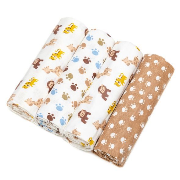 T-TOMI LÁTKOVÉ PLENY S POTISKEM 4KS - LÁTKOVÉ PLENY SKLÁDANÉ - PŘEBALOVÁNÍ