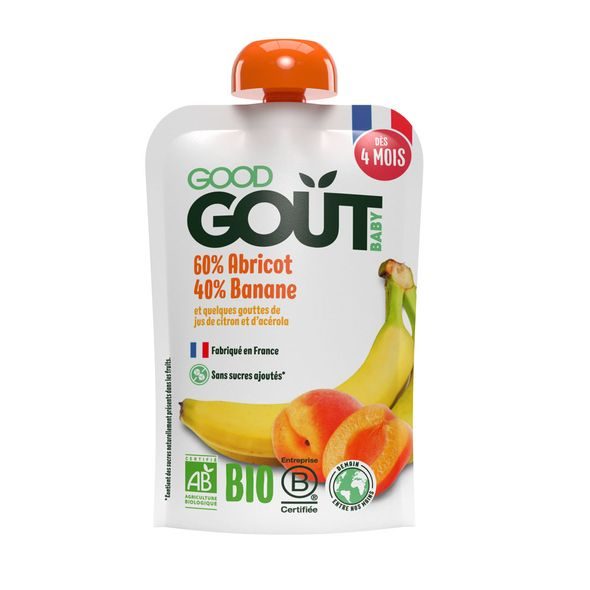 GOOD GOUT BIO MERUŇKA S BANÁNEM 120G - OVOCE/DEZERTY - KRMENÍ