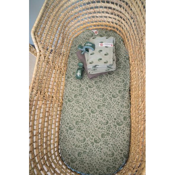 LODGER SWADDLER FLOWER TRIBE 2BALENÍ 120 X 120 CM SILT GREEN - ZAVINOVACÍ PLENY / OSUŠKY VELKÉ - PŘEBALOVÁNÍ