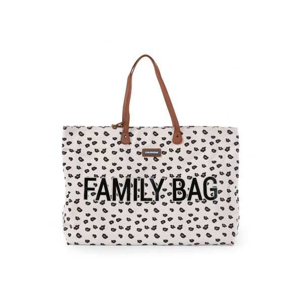 CHILDHOME CESTOVNÍ TAŠKA FAMILY BAG CANVAS LEOPARD - BRAŠNE NA RUKOVÄŤ - KOČÍKY A PRÍSLUŠENSTVO