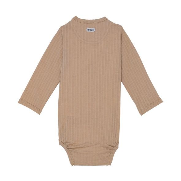 LODGER ROMPER LS SEERSUCKER BEIGE 74 - BODY - PRO DĚTI