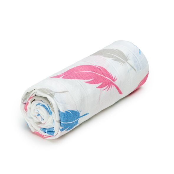 T-TOMI BIO VELKÁ BAMBUSOVÁ OSUŠKA S POTISKEM - ZAVINOVACÍ PLENY / OSUŠKY VELKÉ - PŘEBALOVÁNÍ