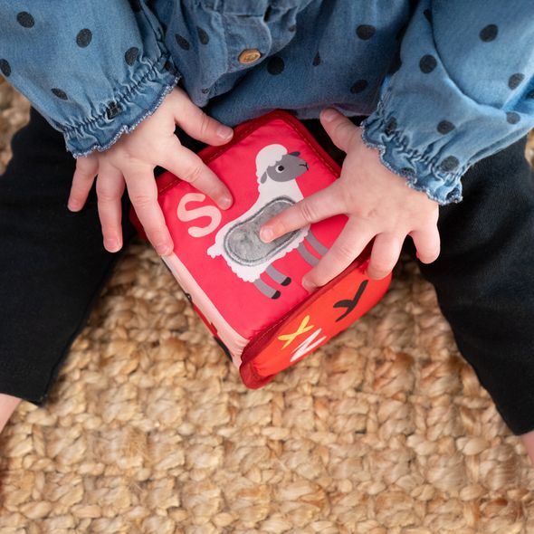 BABY EINSTEIN HRAČKA TEXTILNÍ KOSTKY ABECEDA ALPHA STACKS™ 4KS, 3M+ - STAVEBNICE A PUZZLE - PRO DĚTI