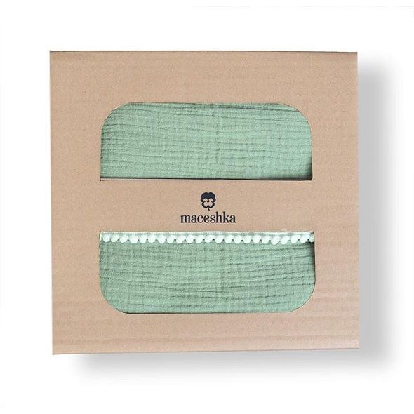 MACESHKA MUŠELÍNOVÉ POVLEČENÍ NATURE S OZDOBNÝM OKRAJEM - POVLEČENÍ DO POSTÝLKY - SPINKÁNÍ