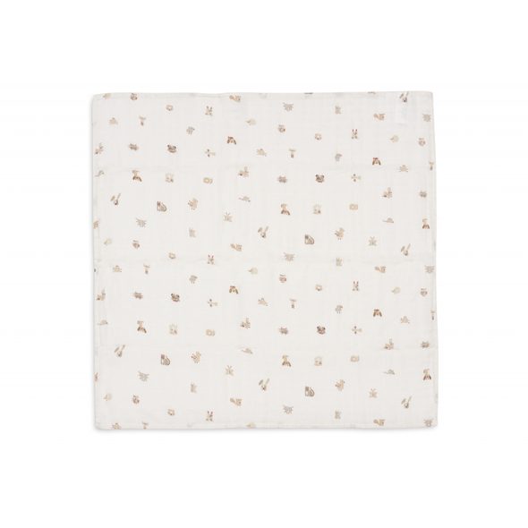 JOLLEIN PLENY 3 KS 70X70 CM ANIMAL FRIENDS - LÁTKOVÉ PLENY SKLÁDANÉ - PŘEBALOVÁNÍ