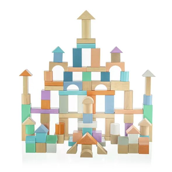 ZOPA DŘEVĚNÝ SET KOSTKY 100KS - KOSTKY - PRO DĚTI