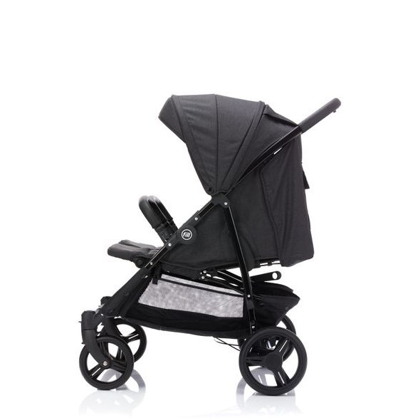 FILLIKID KOČÁREK PRO DVOJČATA DUO BLACK MELANGE - KOČÁRKY PRO DVOJČATA - KOČÁRKY A PŘÍSLUŠENSTVÍ