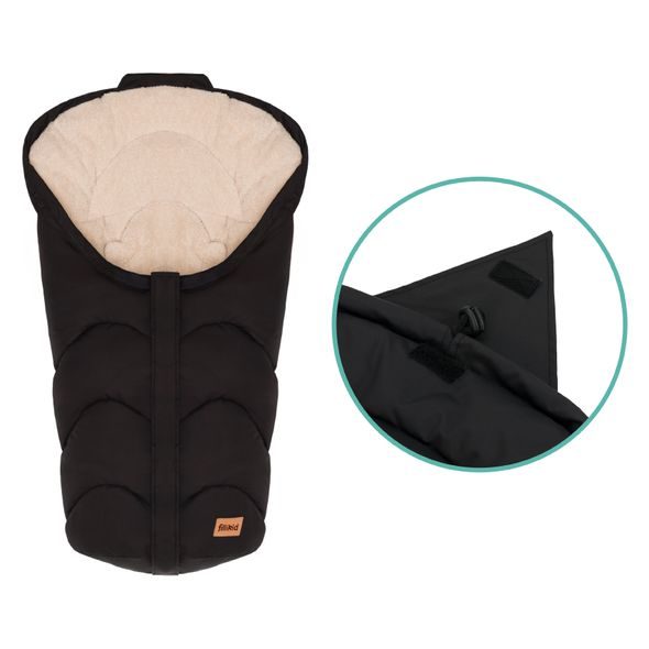 FILLIKID FUSAK ZIMNÍ TORRE GR.0 BLACK, TEDDY PLUSH - FUSAKY DO KOČÁRKU - KOČÁRKY A PŘÍSLUŠENSTVÍ