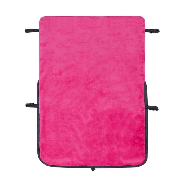 EMITEX NEPADACÍ DEKA ČERNÁ + VELVET FUCHSIOVÁ - NÁNOŽNÍKY - KOČÁRKY A PŘÍSLUŠENSTVÍ