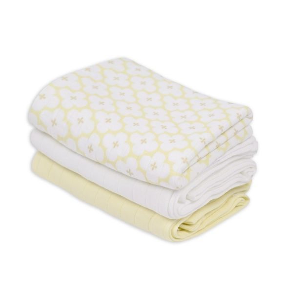 LODGER SWADDLER SOLID MATCHA 3BALENÍ 70 X 70 CM BUTTER - LÁTKOVÉ PLENY ALL IN ONE - PŘEBALOVÁNÍ