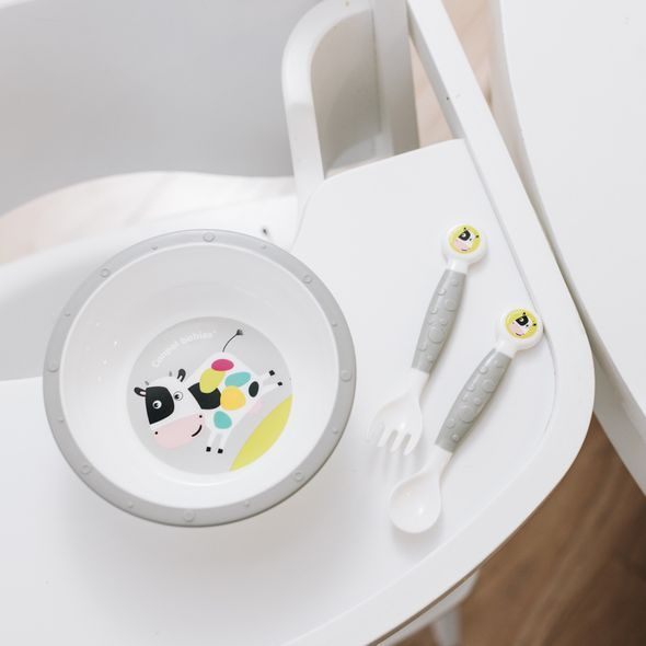CANPOL BABIES FLEXIBILNÍ PŘÍBOR KRAVIČKA - LŽIČKY A PŘÍBORY - KRMENÍ