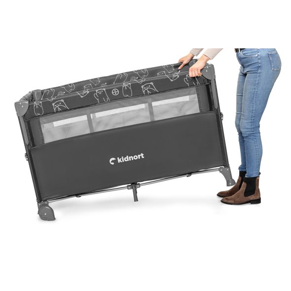 KIDNORT CESTOVNÍ POSTÝLKA KIDNORT NÄSTE TMAVĚ ŠEDÁ - CESTOVNÍ POSTÝLKY - SPINKÁNÍ