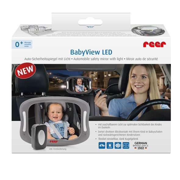 REER BEZPEČNOSTNÍ LED ZRCÁTKO VELKÉ - ZRCÁTKA DO AUTA - AUTOSEDAČKY A PŘÍSLUŠENSTVÍ