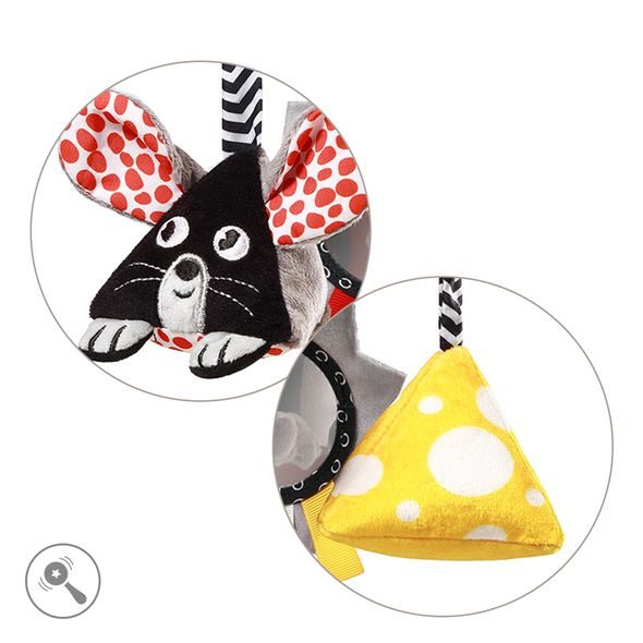 BABYONO HRAČKA ZÁVĚSNÁ KONTRASTNÍ KOLOTOČ MOUSE 0 M+ - HRAČKY K ZAVĚŠENÍ - PRO DĚTI