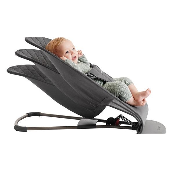 BABYBJORN LEHÁTKO BABYBJORN BALANCE BLISS WOVEN ANTHRACITE + TRANSPORTNÍ TAŠKA - LEHÁTKA A HOUPADLA - SPINKÁNÍ