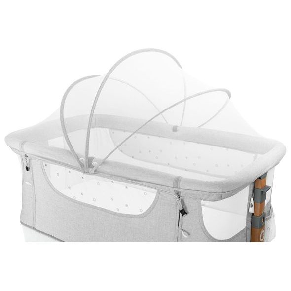 MOMI POSTÝLKA SMART BED 4V1 SVĚTLE ŠEDÁ - K RODIČOVSKÉ POSTELI - SPINKÁNÍ