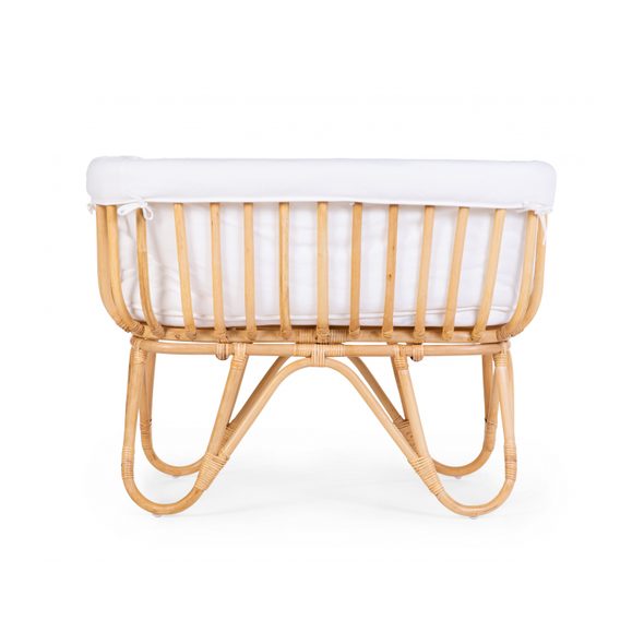 CHILDHOME KOŠÍK NA MIMINKO RATANOVÝ + MATRACE + POTAH JERSEY OFF WHITE - KOŠÍKY A KOLÉBKY - SPINKÁNÍ