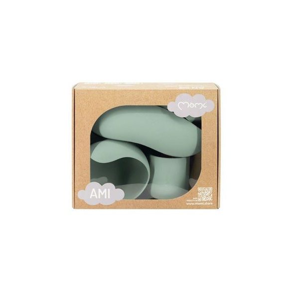 MOMI DĚTSKÝ SILIKONOVÝ JÍDELNÍ SET MOMI AMI ZELENÝ - MISKY, TALÍŘKY A PODLOŽKY - KRMENÍ