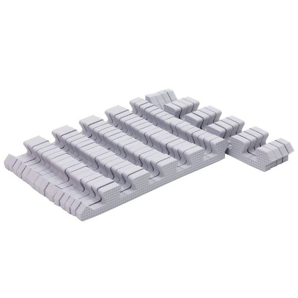 RIALTO BABY SADA OKRAJŮ PRO PĚNOVÉ PUZZLE SILVER 120X180CM - HRACÍ PODLOŽKY NA ZEM - SPINKÁNÍ