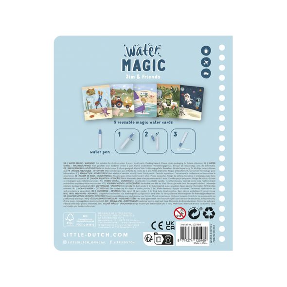 LITTLE DUTCH KNIHA KOUZLENÍ S VODOU JIM & FRIENDS - KNÍŽKY PRO NEJMENŠÍ - PRO DĚTI