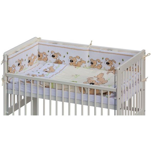 SCARLETT POSTÝLKA 120X60CM S KOMPLETNÍ VÝBAVOU JAPY BÉŽOVÁ - DŘEVĚNÉ POSTÝLKY - SPINKÁNÍ