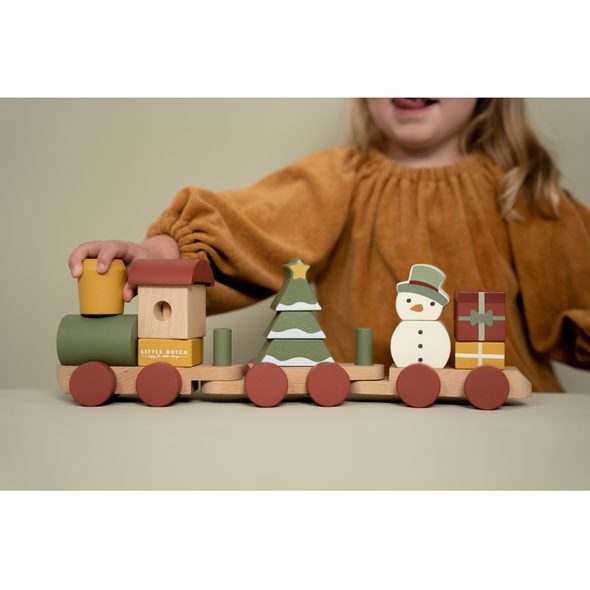 LITTLE DUTCH VLÁČEK DŘEVĚNÝ VÁNOČNÍ - VLÁČKY - PRO DĚTI