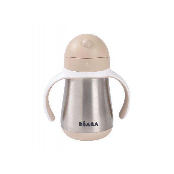 BEABA HRNEK TERMOIZOLAČNÍ S BRČKEM NEREZ 250ML CLAY EARTH - DĚTSKÉ HRNEČKY - KRMENÍ