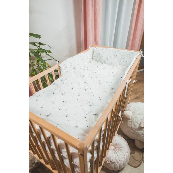 ENIE BABY POVLEČENÍ BAVLNĚNÉ MYŠKY 100X135 A 40X60 CM - POVLEČENÍ DO POSTÝLKY - SPINKÁNÍ