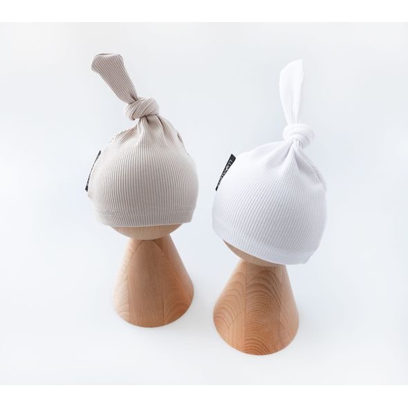 LULLALOVE DĚTSKÁ ČEPICE S UZLEM BÍLÁ - ČEPIČKY A KLOBOUČKY - PRO DĚTI