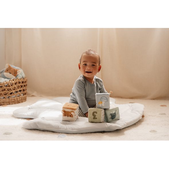 LITTLE DUTCH KOSTKY TEXTILNÍ 4 KS FOREST FRIENDS - CHRASTÍTKA - PRO DĚTI