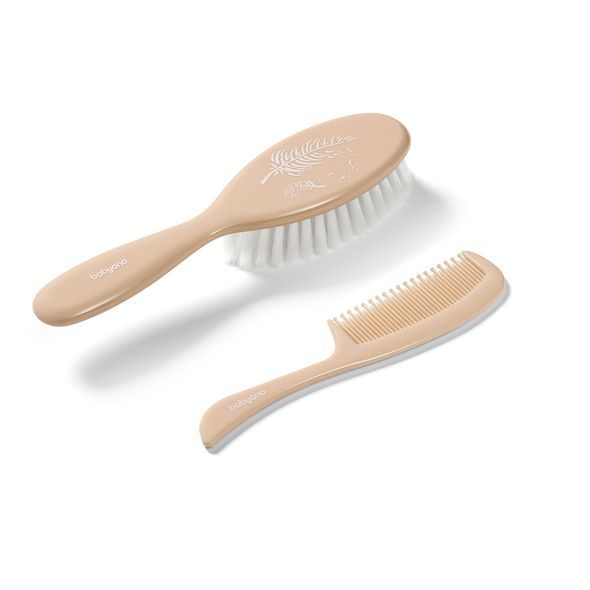 BABYONO KARTÁČEK A HŘEBEN NA VLASY BEIGE - HŘEBÍNKY A KARTÁČKY - KOUPÁNÍ A ZDRAVÍ