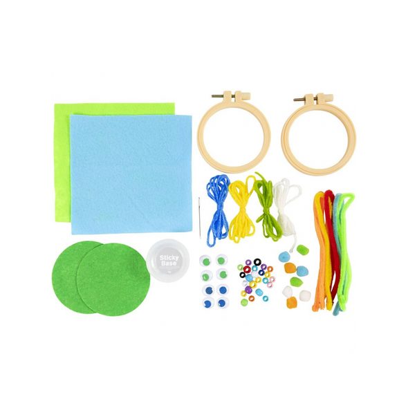 CREATIV COMPANY KREATIVNÍ SADA MINI CRAFT KIT EMBROIDERY FACES - VÝTVARNÉ POMŮCKY A HRAČKY - PRO DĚTI