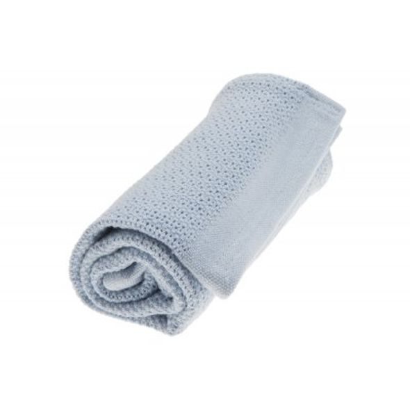 VINTER & BLOOM DEKA SOFT GRID ORGANIC TRUE BLUE - DĚTSKÉ DEKY PRO MIMINKA - SPINKÁNÍ