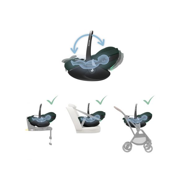 MAXI-COSI PEBBLE 360 PRO 2 AUTOSEDAČKA TWILLIC GREEN + ZÁKLADNA FAMILYFIX 360 PRO - AUTOSEDAČKY 0-13KG - AUTOSEDAČKY A PŘÍSLUŠENSTVÍ