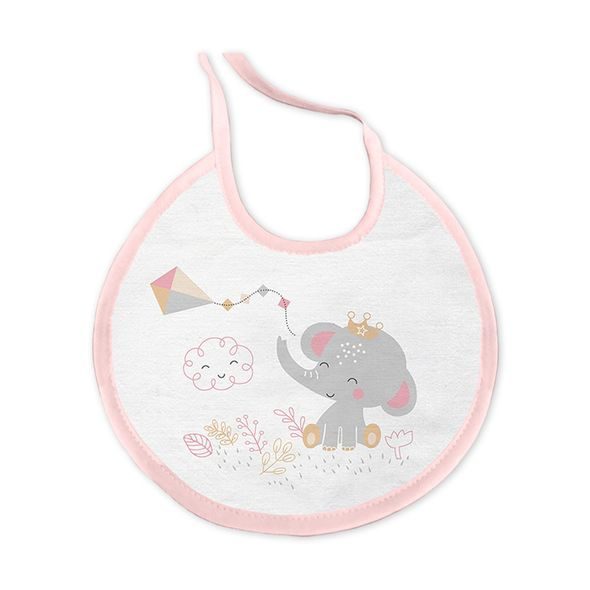 INTERBABY OSUŠKA FROTÉ SLONÍK S DRAKEM - BÍLO/RŮŽOVÁ - OSUŠKY A DĚTSKÉ ŽUPANY - KOUPÁNÍ A ZDRAVÍ