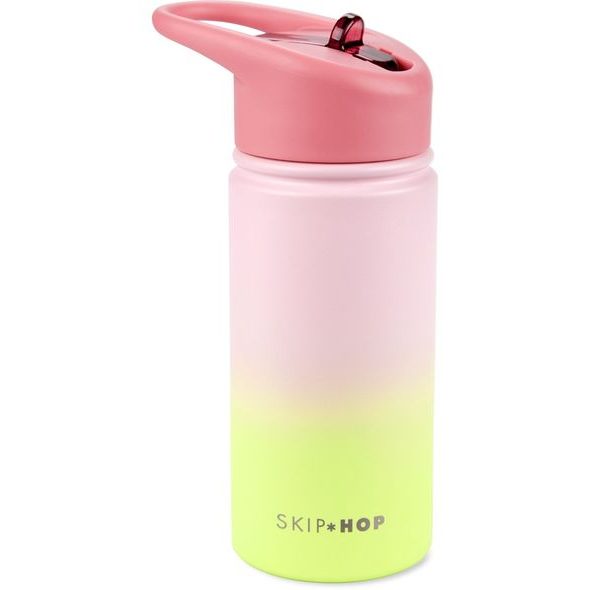 SKIP HOP LÁHEV S BRČKEM NEREZOVÁ WANDER - OMBRÉ BLUE, 450ML - SPORTOVNÍ LAHVE - KRMENÍ