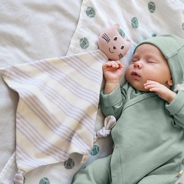 LÄSSIG DĚTSKÝ MAZLÍČEK CUDDLE CLOTH GOTS CAT - USÍNÁČCI MAZLÍCÍ - PRO DĚTI