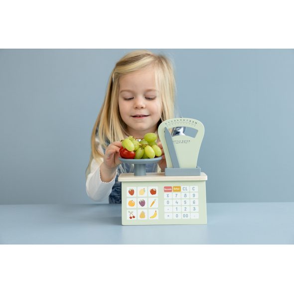 LITTLE DUTCH KUCHYŇSKÁ VÁHA DŘEVĚNÁ - JAKO MAMINKA - PRO DĚTI