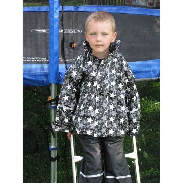 SOUPRAVA KALHOTY A BUNDA HVĚZDY ČERNOŠEDÉ - SOUPRAVY - PRO DĚTI