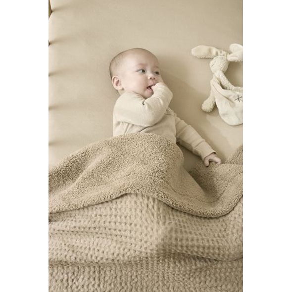 MEYCO DEKA WAFFLE TEDDY FLEECE - TAUPE - DĚTSKÉ DEKY PRO MIMINKA - SPINKÁNÍ
