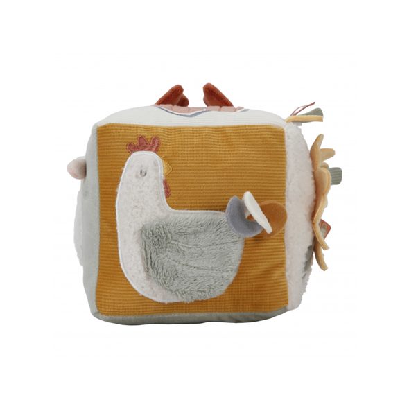 LITTLE DUTCH KOSTKA TEXTILNÍ S AKTIVITAMI FARMA - SENZORICKÉ HRAČKY - PRO DĚTI