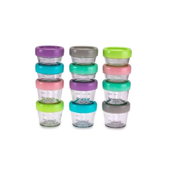 MELII SKLENĚNÉ DÓZIČKY NA POTRAVINY - 12KS - USKLADNĚNÍ JÍDLA - KRMENÍ