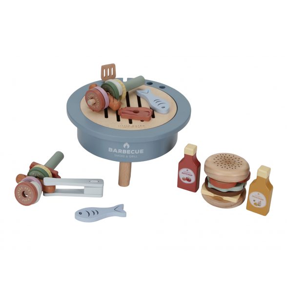 LITTLE DUTCH BARBECUE SADA DŘEVĚNÁ - DŘEVĚNÉ HRAČKY - PRO DĚTI