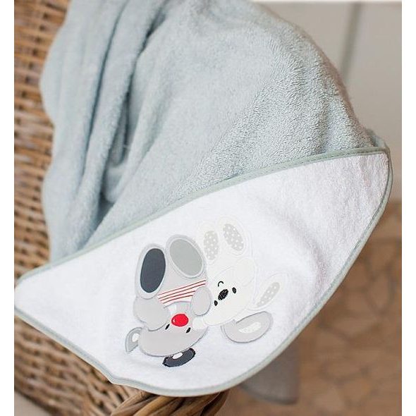 INTERBABY OSUŠKA FROTÉ 100X100 PŘÁTELÉ ŠEDÁ - OSUŠKY A DĚTSKÉ ŽUPANY - KOUPÁNÍ A ZDRAVÍ