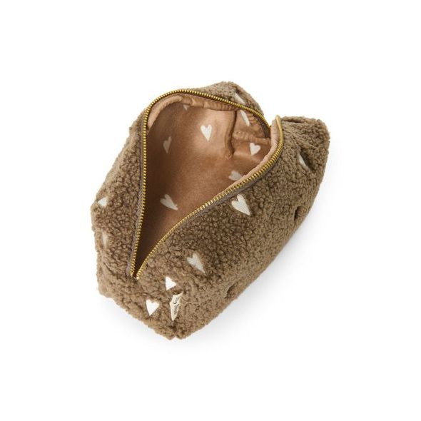 STUDIO NOOS TEDDY HEARTS POUCH KABELKA BROWN HEARTS - KOSMETICKÉ TAŠKY - PŘEBALOVÁNÍ