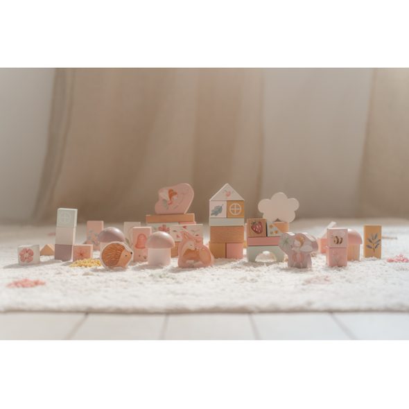 LITTLE DUTCH KOSTKY DŘEVĚNÉ 50 KS V TUBĚ FAIRY GARDEN - KOSTKY - PRO DĚTI