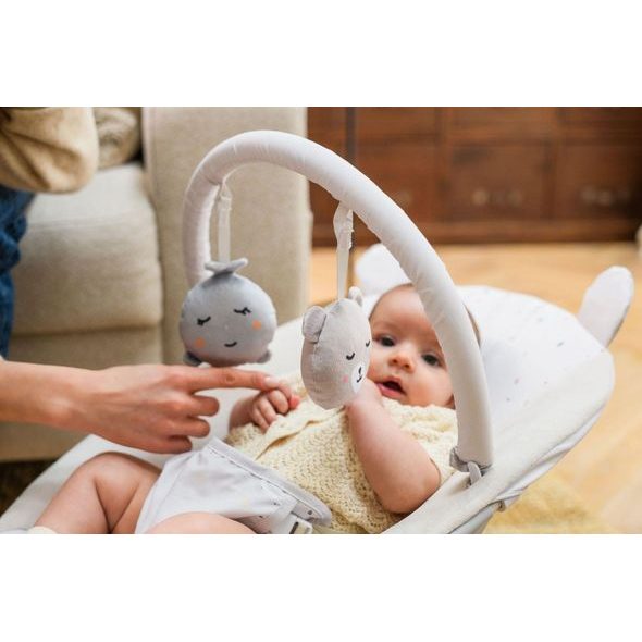 MOMI VIBRAČNÍ LEHÁTKO S MELODIEMI MOMI GLOSSY BÉŽOVÉ - LEHÁTKA A HOUPADLA - SPINKÁNÍ